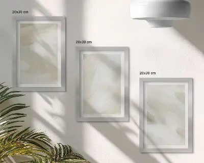 Bilderset mit Rahmen leuchtende abstrakte Farben im zarten Boho-Stil