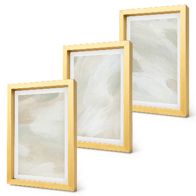 Bilderset mit rahmen Leuchtende abstrakte Farben auf Leinwand, zarter Boho-Stil