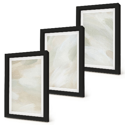 Bilderset mit rahmen Leuchtende abstrakte Farben auf Leinwand, zarter Boho-Stil