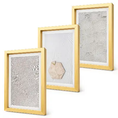 Bilderwand leichte Texturen im Sand im zarten Boho-Stil