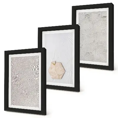 Bilderwand leichte Texturen im Sand im zarten Boho-Stil