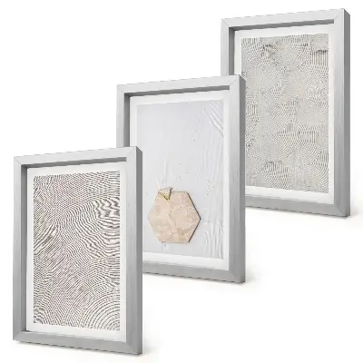 Bilderwand leichte Texturen im Sand im zarten Boho-Stil