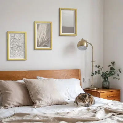 Fotowand mit zarten natürlichen Texturen im Boho-Stil