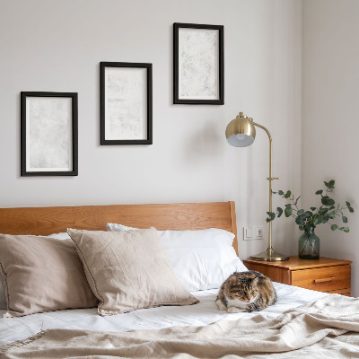 Fotowand Weiße Punkte auf minimalistischen Leinwandhintergründen