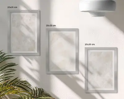 Bilderwand mit Strukturen aus weißem Marmor in Pastellfarben