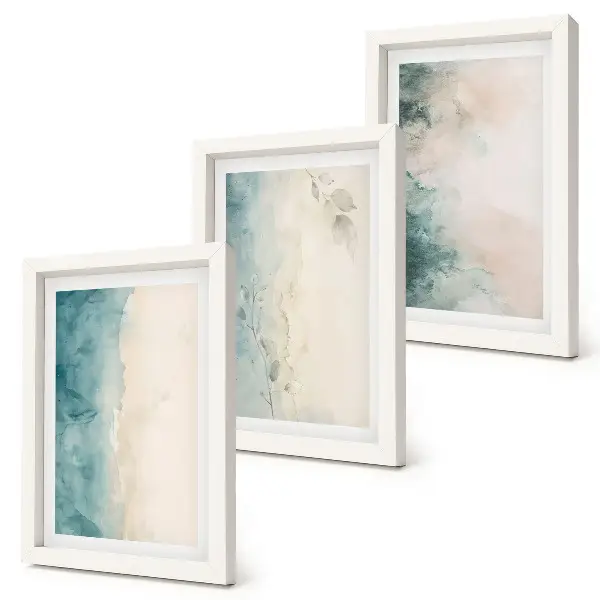 Fotowand aquarellmalerei im minimalistischen Stil auf Leinwand