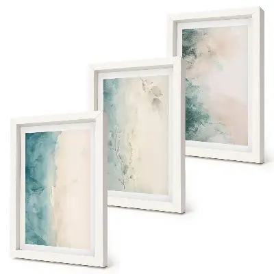 Fotowand aquarellmalerei im minimalistischen Stil auf Leinwand