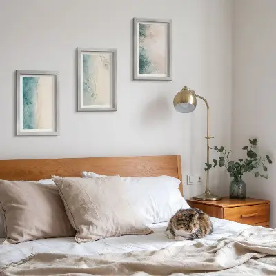 Fotowand aquarellmalerei im minimalistischen Stil auf Leinwand
