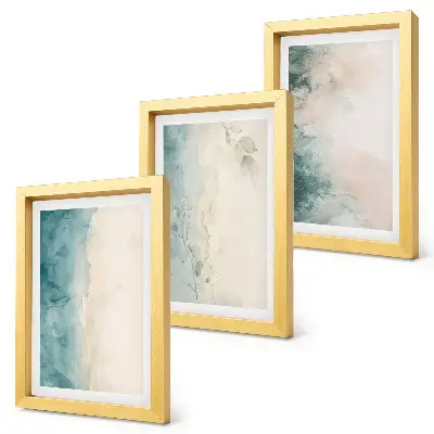 Fotowand aquarellmalerei im minimalistischen Stil auf Leinwand