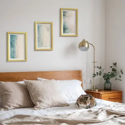 Fotowand aquarellmalerei im minimalistischen Stil auf Leinwand