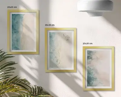 Fotowand aquarellmalerei im minimalistischen Stil auf Leinwand