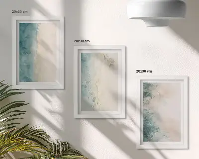 Fotowand aquarellmalerei im minimalistischen Stil auf Leinwand