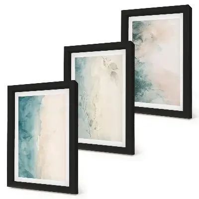 Fotowand aquarellmalerei im minimalistischen Stil auf Leinwand