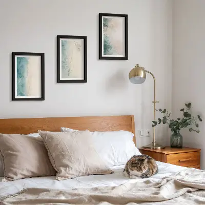 Fotowand aquarellmalerei im minimalistischen Stil auf Leinwand