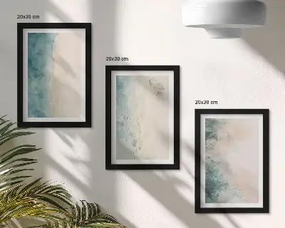 Fotowand aquarellmalerei im minimalistischen Stil auf Leinwand