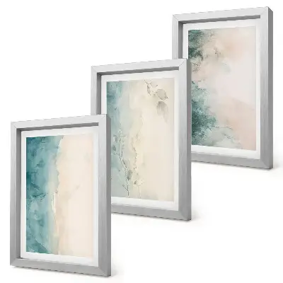 Fotowand aquarellmalerei im minimalistischen Stil auf Leinwand