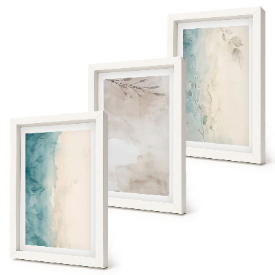 Bilderset mit rahmen Subtile, aquarellartige Textur