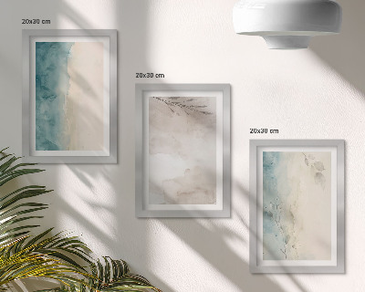 Bilderset mit rahmen Subtile, aquarellartige Textur