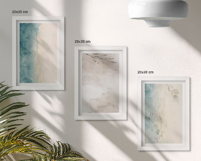 Bilderset mit rahmen Subtile, aquarellartige Textur