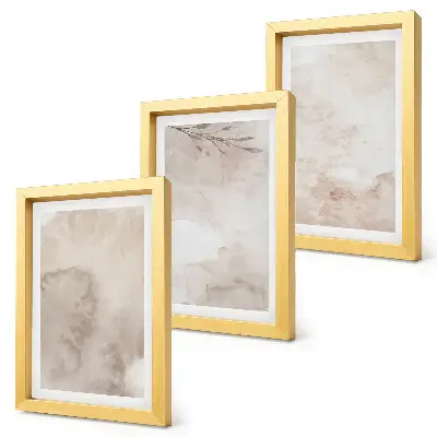 Bilderwand mit Textur von verschütteten Aquarellfarben im Boho-Stil