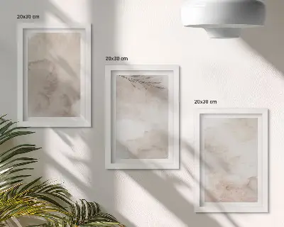 Bilderwand mit Textur von verschütteten Aquarellfarben im Boho-Stil