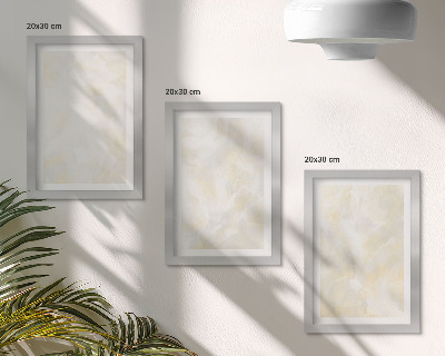 Bilderset mit rahmen Helle, strukturierte Pinselstriche im Design