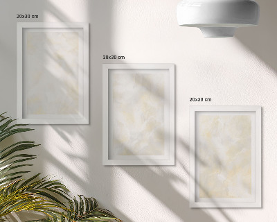 Bilderset mit rahmen Helle, strukturierte Pinselstriche im Design