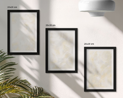 Bilderset mit rahmen Helle, strukturierte Pinselstriche im Design