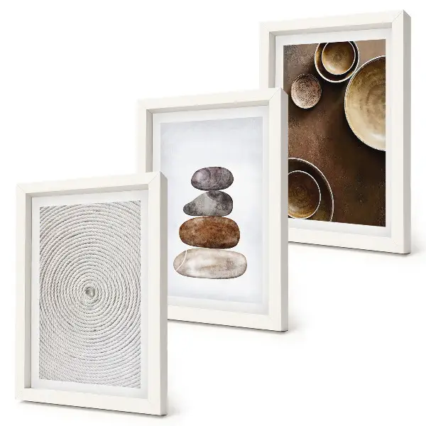 Bilderwand mit Texturen in moderner Designkunst