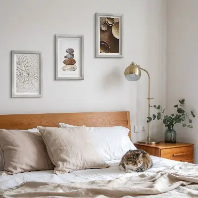 Bilderwand mit Texturen in moderner Designkunst