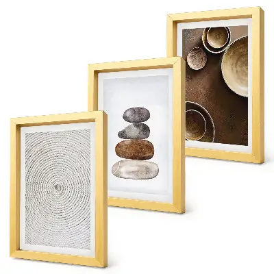 Bilderwand mit Texturen in moderner Designkunst