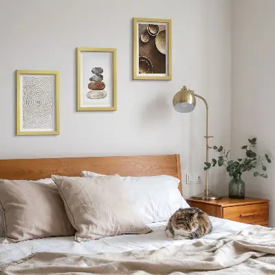 Bilderwand mit Texturen in moderner Designkunst