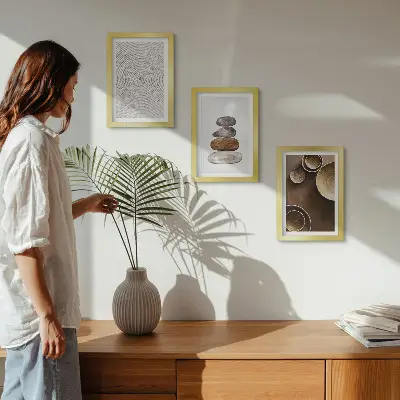 Bilderwand mit Texturen in moderner Designkunst