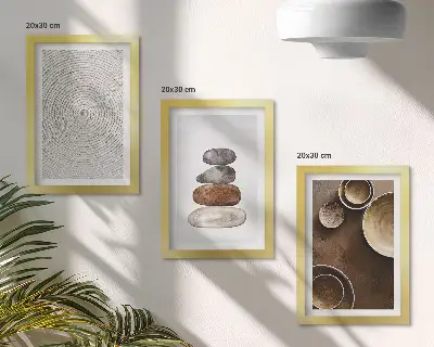 Bilderwand mit Texturen in moderner Designkunst