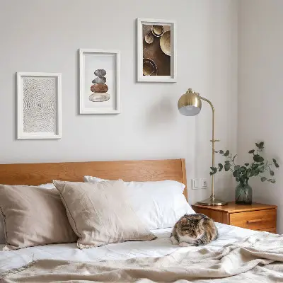 Bilderwand mit Texturen in moderner Designkunst