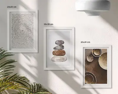 Bilderwand mit Texturen in moderner Designkunst