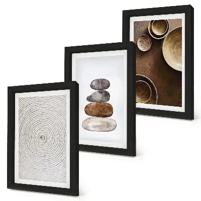 Bilderwand mit Texturen in moderner Designkunst