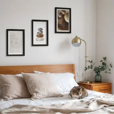 Bilderwand mit Texturen in moderner Designkunst