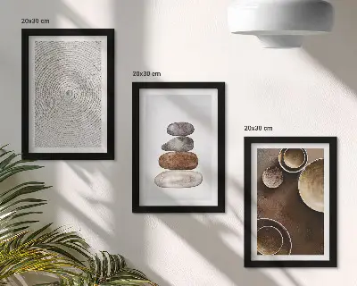 Bilderwand mit Texturen in moderner Designkunst