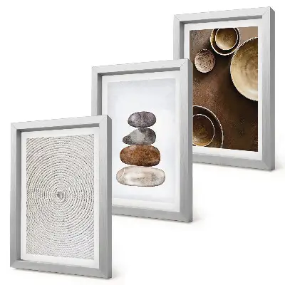 Bilderwand mit Texturen in moderner Designkunst