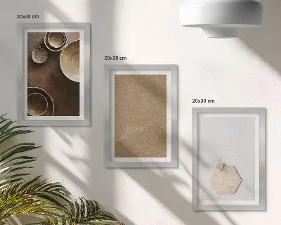 Fotowand mit minimalistischen Texturen in warmen Farben