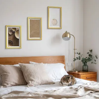 Fotowand mit minimalistischen Texturen in warmen Farben