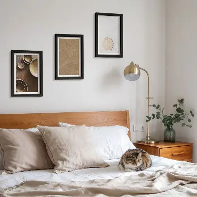 Fotowand mit minimalistischen Texturen in warmen Farben