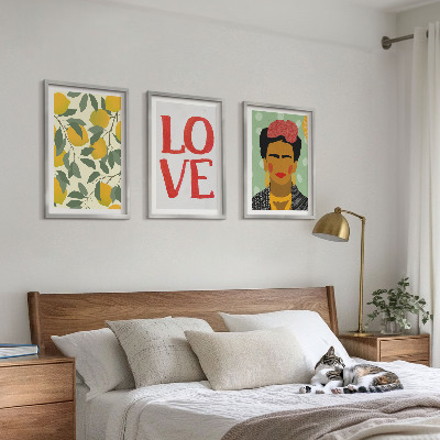 Gerahmtes bilderset Lemons LOVE Porträt von Frida