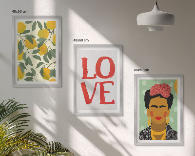Gerahmtes bilderset Lemons LOVE Porträt von Frida