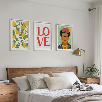 Gerahmtes bilderset Lemons LOVE Porträt von Frida