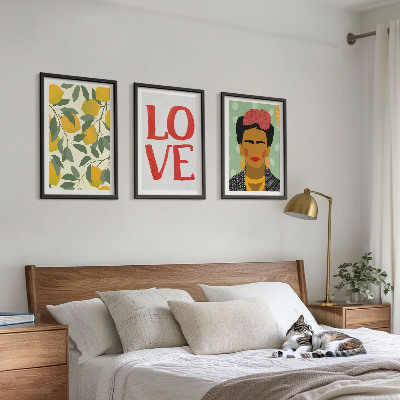 Gerahmtes bilderset Lemons LOVE Porträt von Frida