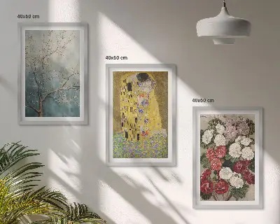 Gerahmtes Bilderset Blumen des Baumes von Gustav Klimt