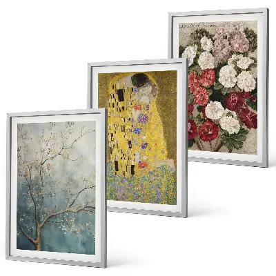 Gerahmtes Bilderset Blumen des Baumes von Gustav Klimt