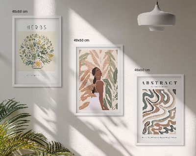 Bilder-3er-set mit rahmen Boho-Pastell-Minimalisten-Poster